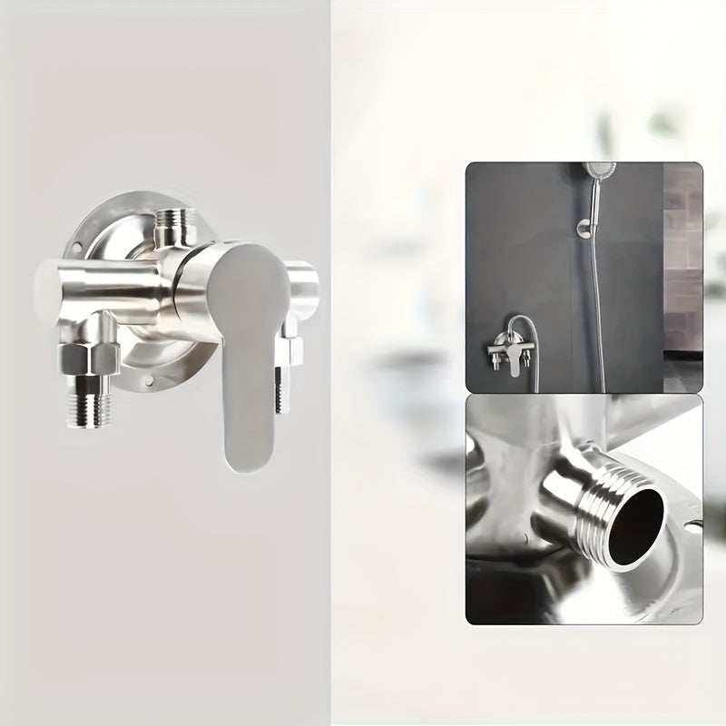 Shower Faucet Control Valve - Stainless Steel Bathtub & Shower Valve, Hot/Cold Water Mixer, Surface-Mounted Shower Faucet with Control Valve, Wall-Mounted Bathtub Shower Valve Set