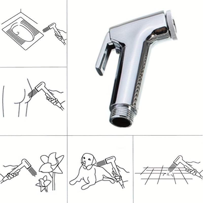 1 Easy-to-Install Handheld Bidet Sprayer for Bathroom - Durable ABS Material, Multi-Functional Shower Head & Faucet Adapter, Universal Fit, Non-Potable Water Safe