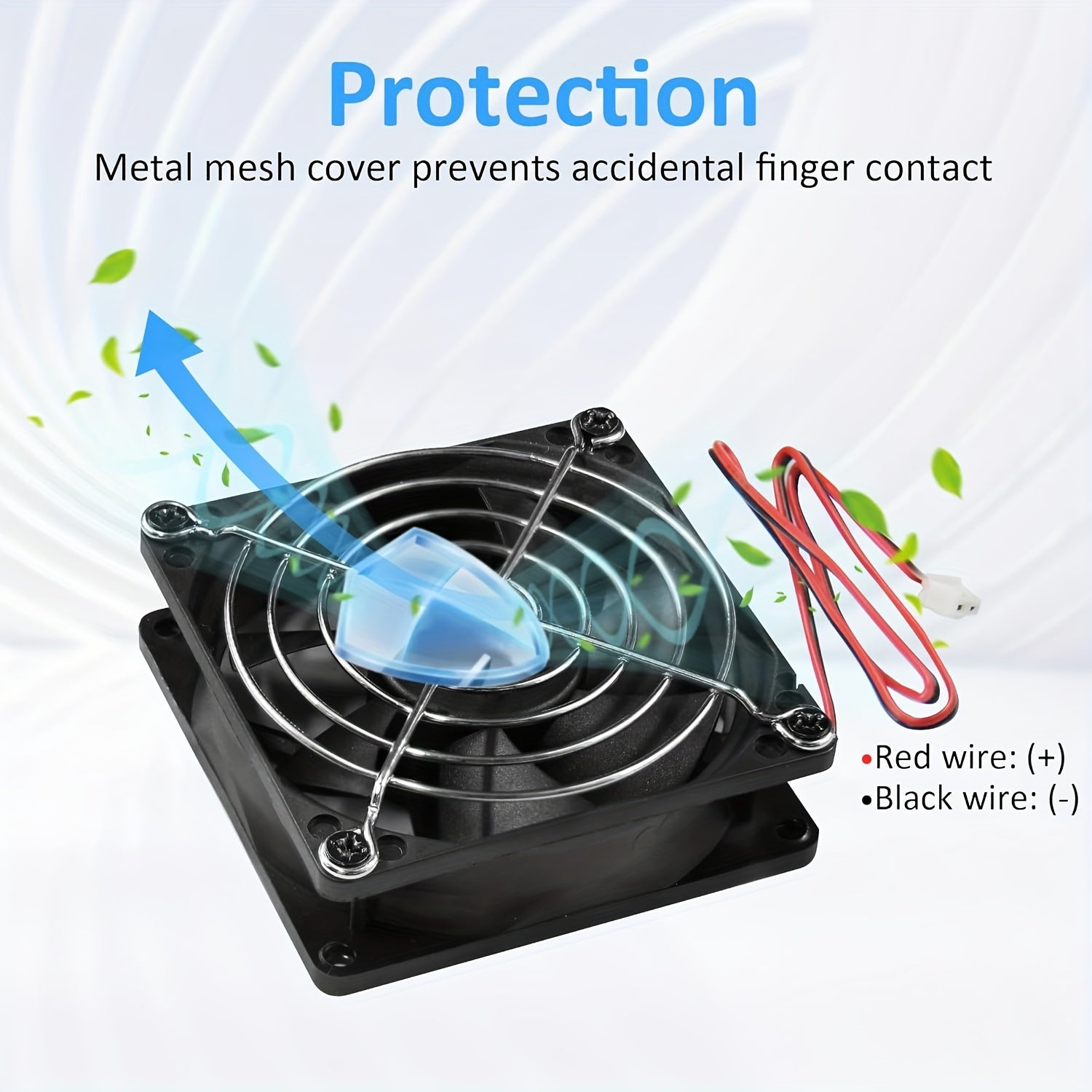 40mm Moisture-Proof 2-Pack 12V DC 4010 High Airflow Radiator 2-Wire 2-Pin Brushless DC Cooling Fan