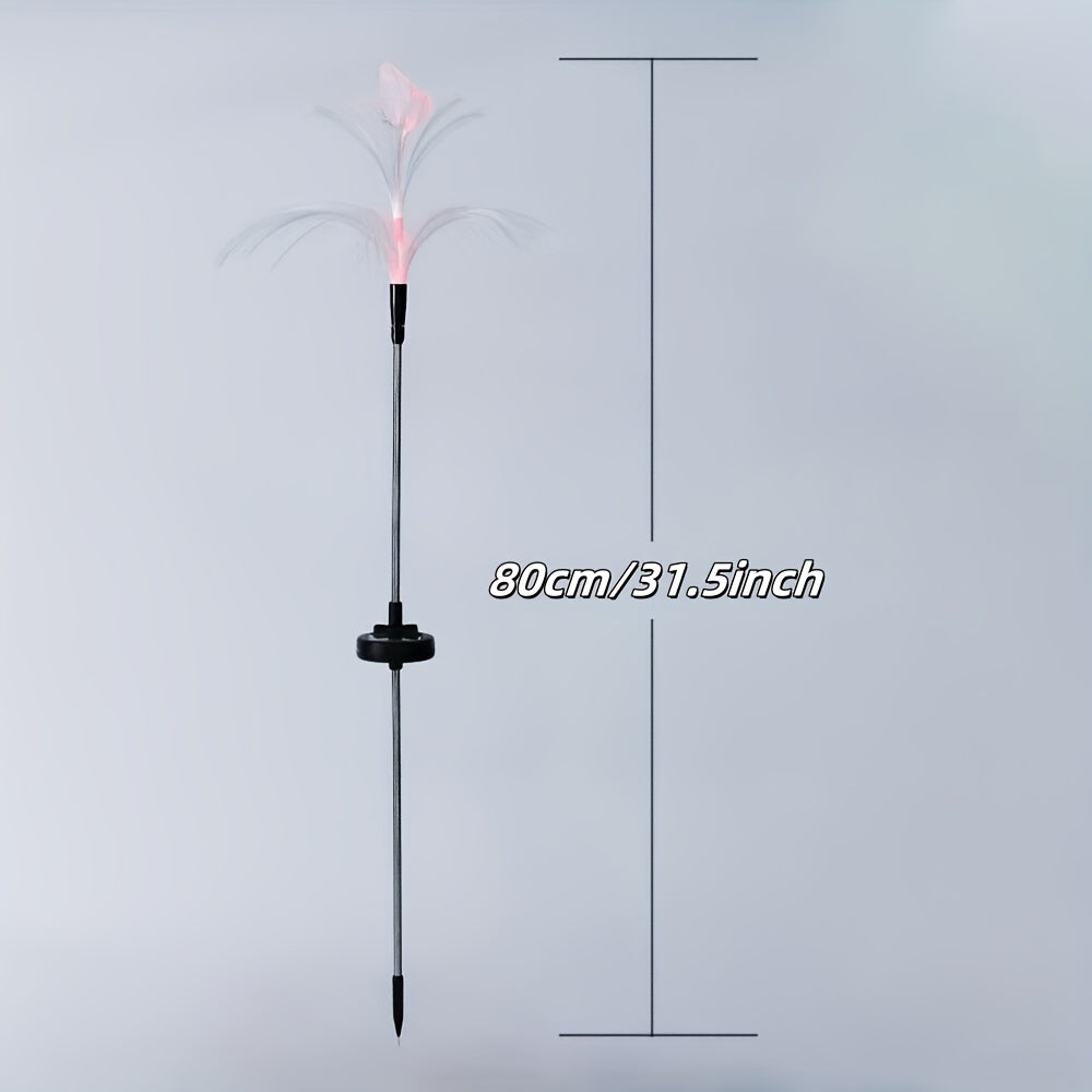 1/2/3-Piece Solar Layered Butterfly Jellyfish Light, Color Gradient Function, Battery 600mAh, Flower Light Festival Holiday Light, Courtyard Garden Lawn Light, Christmas Holiday Light