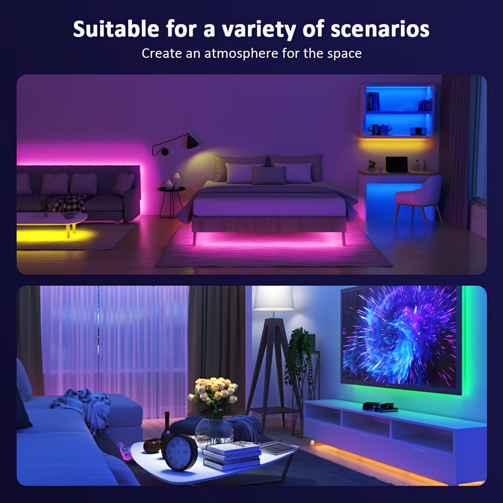 1套USB DIY背光电视灯带，1米-5米（3.28FT to 32.8FT ）SMD 3535 LED家庭装饰柔性橱柜灯