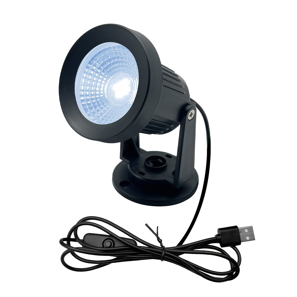 LED spotlight, indoor plant spotlight, multifunctional portable white/warm light spotlight, wall-mounted decorative light, with 59.06-inch power cord and switch, suitable for exhibitions, billboards and artwork display lighting