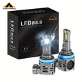 2-Pack H11 HD Super Bright Car Lights CSP Chip 12V 6000K LED Headlight Fog Light, with Built-in Fan, Aluminum Housing, No Battery Needed, Easy Installation, Fits Most Car Models