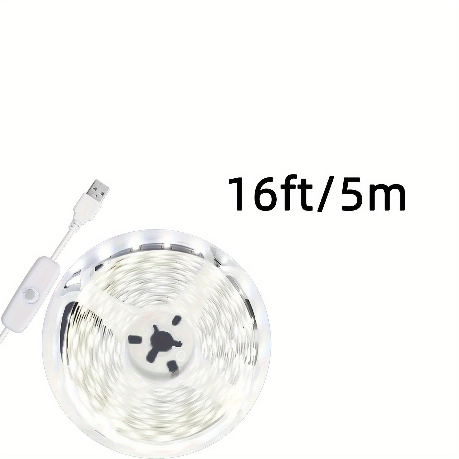 NBBUFF 3ft to 50ft LED light strip, warm/cool dual color optional, convenient USB interface design, touch button to turn on/off, easy to operate and install, suitable for bedroom, mirror, kitchen, TV background wall, desk and ceiling lighting