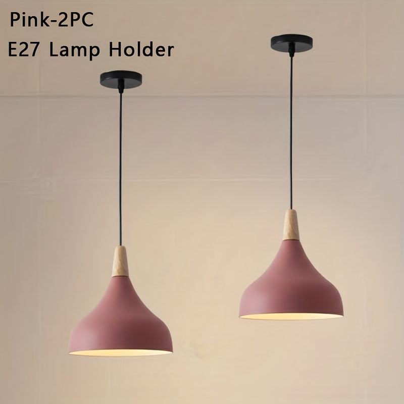 Nordic Modern Style Minimalist Single-Head Pendant Light, Height Adjustable, E27 Socket (Bulb Not Included), Macaron Style Pendant Light Suitable for Living Room, Bedroom, Dining Room, Children’s Room and Other Indoor Scenes