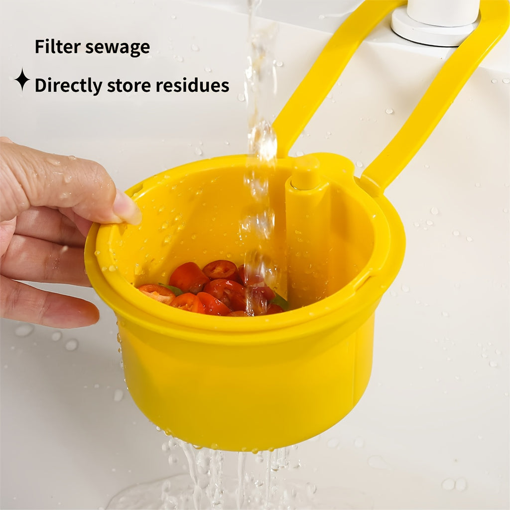 A Convenient & Easy-to-Use Drain Basket – Simple Press-Type Design, Filters Particles. This Wall-Mounted Sink Accessory is Perfect for Draining, Storing Sponges & Cloths – Ideal for Kitchen & Bathroom