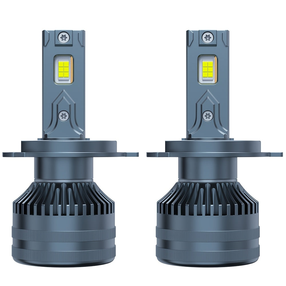 Pair of 220W LED Bulbs, Compatible with H7, H4, H11 and More, Equipped with Two Copper Tubes, Suitable for All Types of Car Headlights, Operating Voltage 12V/24V, Color Temperature 6500K, No Battery Included