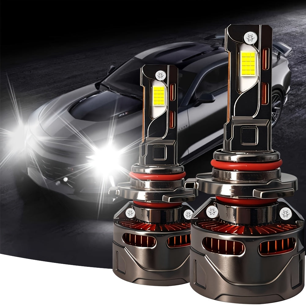 2 Pcs LED Car Headlight Bulbs, 4/9003/HB2 H7 H11/H9/H8 9005/HB3 9006/HB4 9012/HIR2 H1, LED Light 12V Universal, 58000 Lumens, 9570 CSP Chip, for Motor Vehicles, No Battery Needed - B28