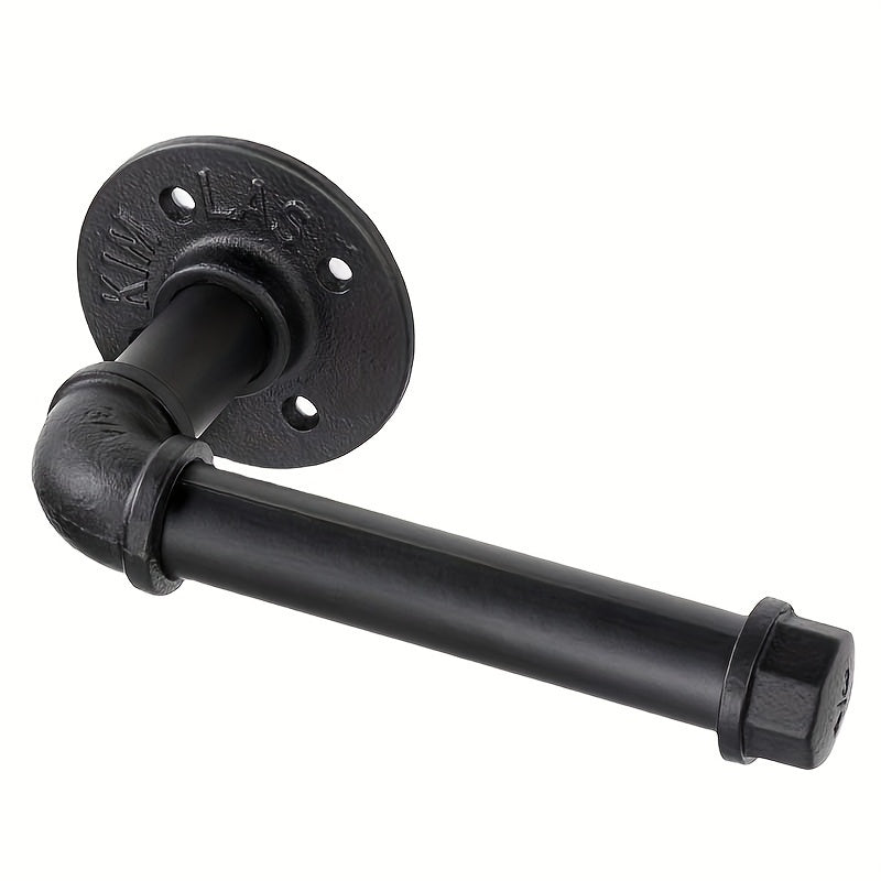 Vintage Style Pipe Tissue Holder - Industrial Style Toilet Paper Holder, Creative Wall Mount for Bathroom