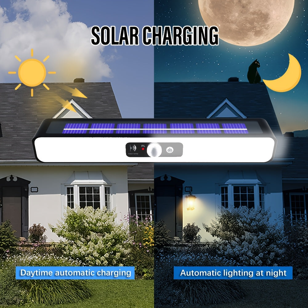 1/2 Pack Solar LED Outdoor Light, Solar Security Wall Light with Motion Sensor, Suitable for Commercial Street and Area Lighting, Solar Street Light Can Be Clip-On or Wall-Mounted, Perfect for Garage, Courtyard, Garden, Campsite Use