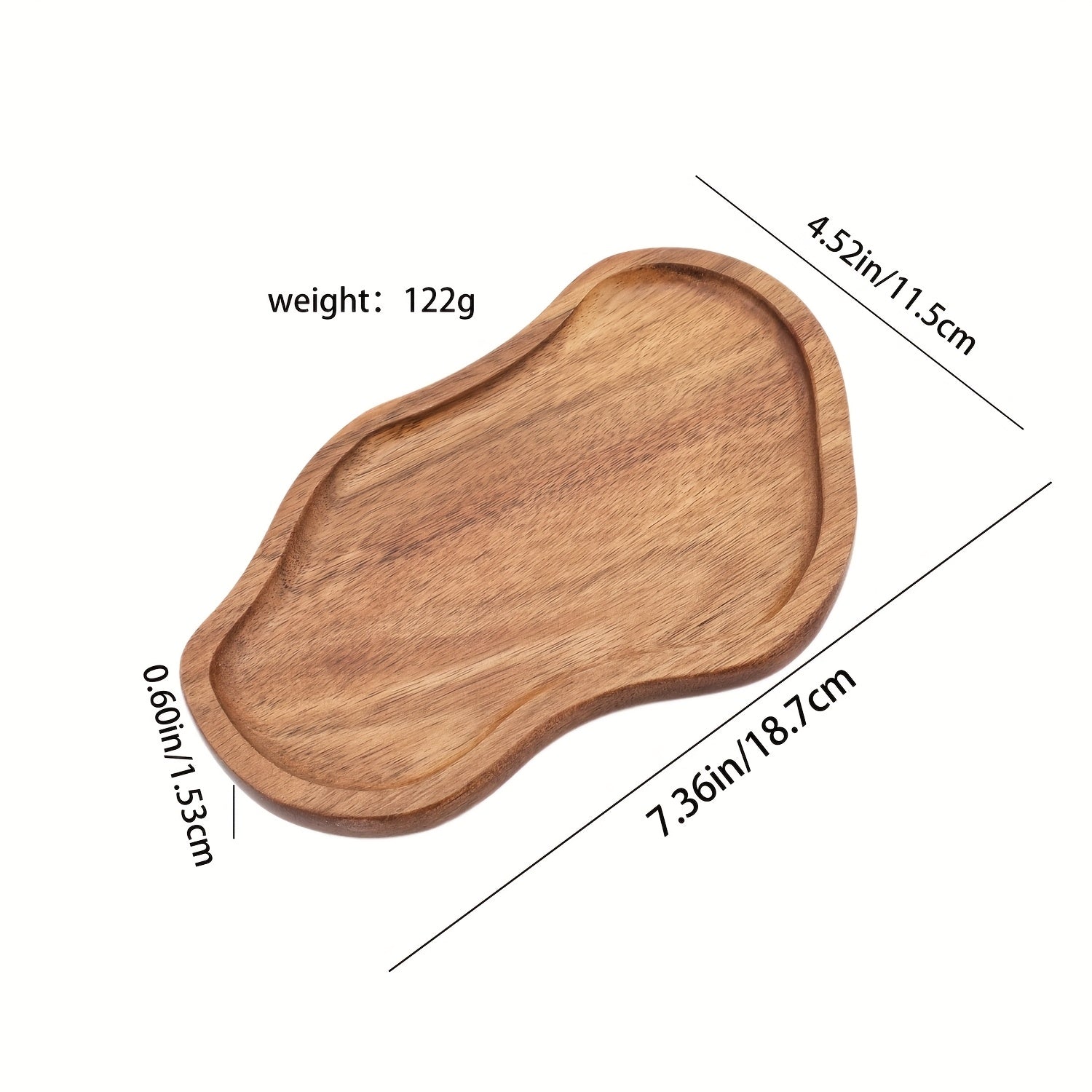 Cross-Border Japanese Acacia Wood Tray, Cloud-Shaped & Peanut-Shaped Tea Tray, Coffee Cup Heat-Resistant Wooden Plate, Cake & Dessert Small Wooden Dish – Factory Direct