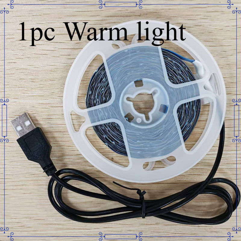 39.37-196.85英寸 LED灯带，5V USB供电灯条，暖白色橱柜装饰灯，适用于橱柜、镜子、电视背光、卧室和节日装饰