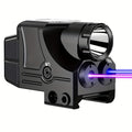 Tactical Flashlight With 600 Lumen Green & Purple Laser Beam Pistol Design 3-in-1 Laser Light Combo USB Rechargeable
