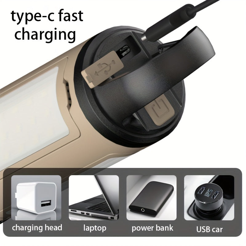 Portable LED Camping Light with Hook, Multifunctional Foldable 360° Panoramic Tent Lamp