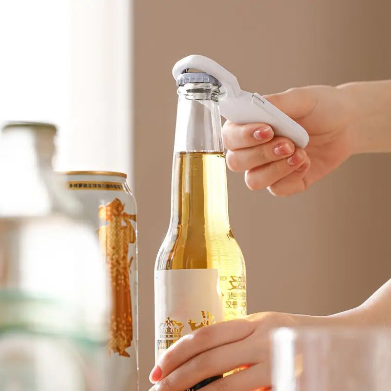 Magnetic Bottle Opener, Can Opener & Tab Opener – 3-in-1 Multi-Function Home Opener for Beer, Beverage Cans & Pull-Tab Cans