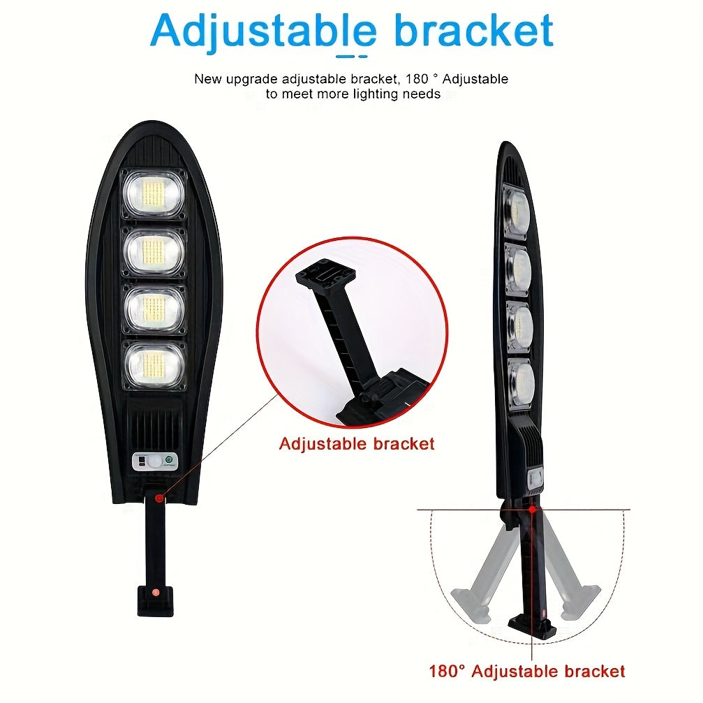 Outdoor Solar Street Light. Ultra-Bright Illumination, Three Lighting Modes, Supports Remote Control and PIR Motion Sensor Dimming. Perfect for Street Lighting, House Exterior Wall Lighting, Courtyard Lighting