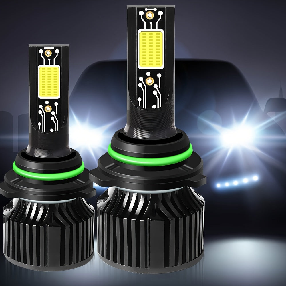 2PCS Car LED Headlights, High/Low Beam Integrated, 500m Illumination Range, H1, H4, H7, H11, CSP Chip, CANbus Compatible, Error-Free, HB3/9005, HB4/9006, HIR2/9012-G05, 12V/24V, 400% Brightness Increase, No External Battery Needed