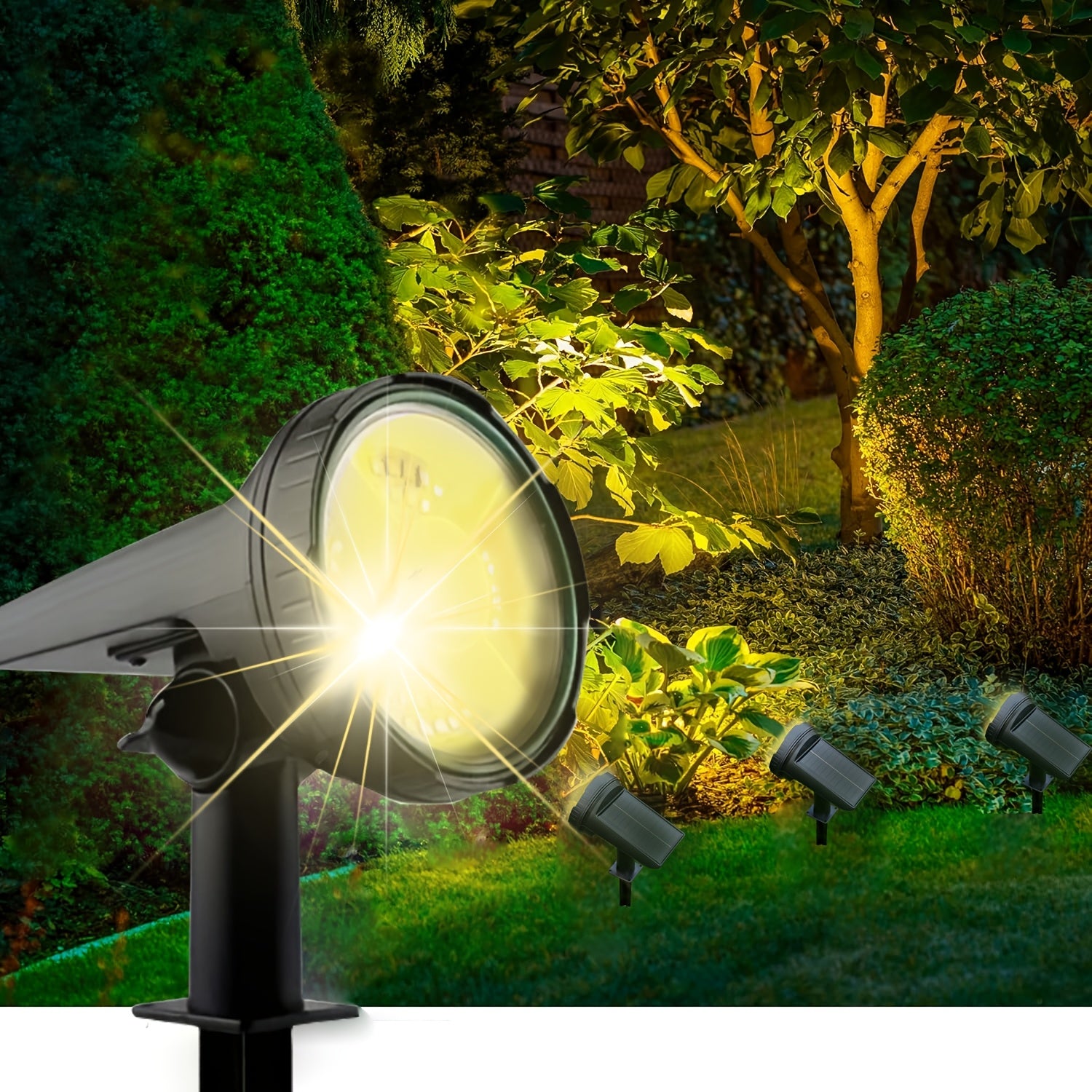 Solar Outdoor Spotlight, 55 LEDs 3 Modes, Christmas Decoration Landscape Lighting, Solar Path Light - Perfect for Garden Festival Decoration, Solar Spotlight Outdoor, Suitable for Courtyard, Garden Solar Flood Light
