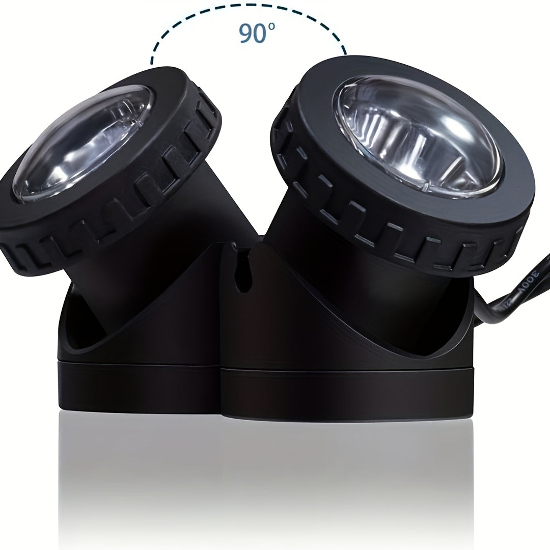 Solar pond spotlight, IP65 rated LED solar underwater light, submarine-style landscape spot light, outdoor courtyard garden fountain pond safety lighting (1-pack/2-pack/3-pack)
