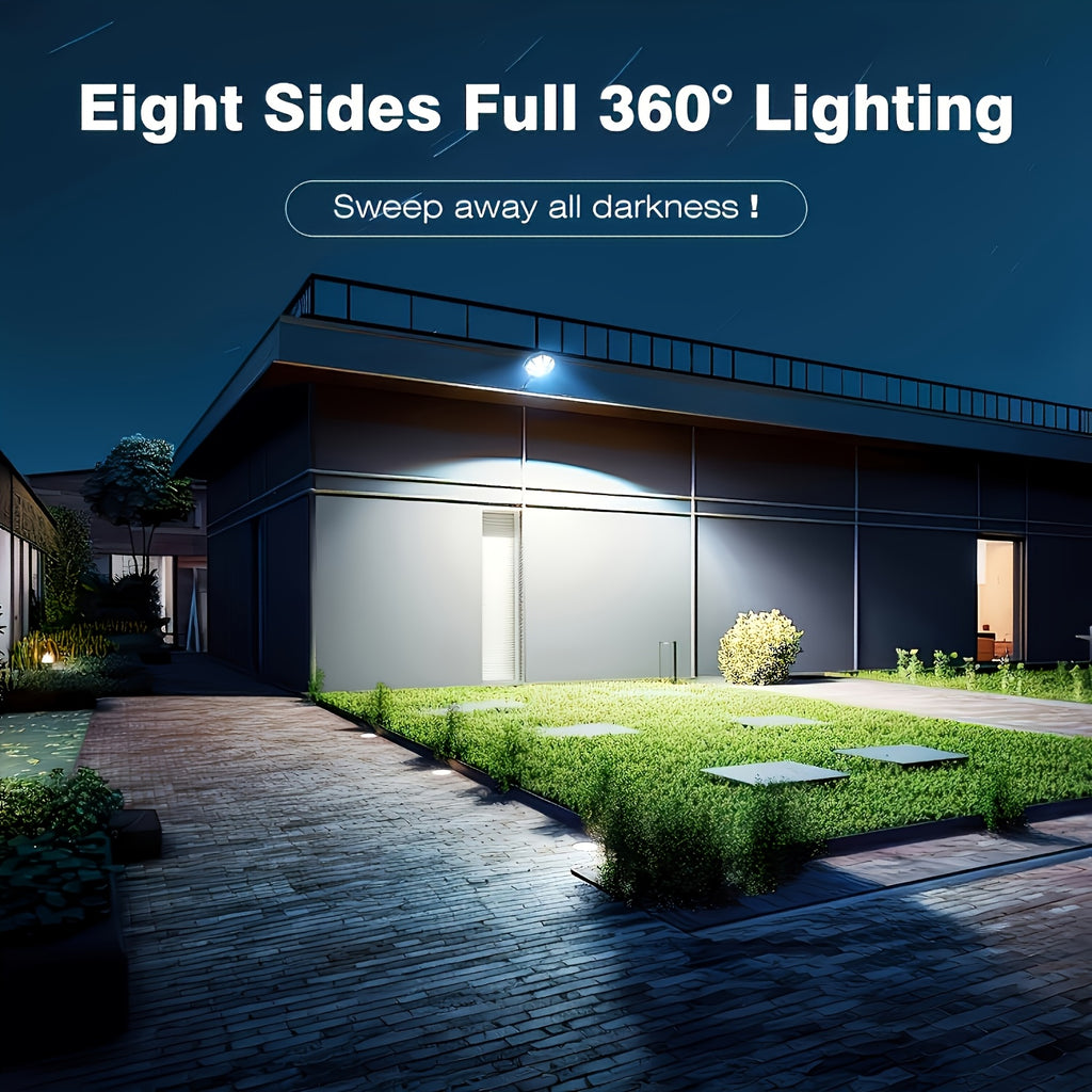 Commercial Street Solar Street Light, 168LED, Searchlight with Motion Sensor, Solar Light for Commercial Area Lighting Suitable for Courtyard, Warehouse, Exterior Wall