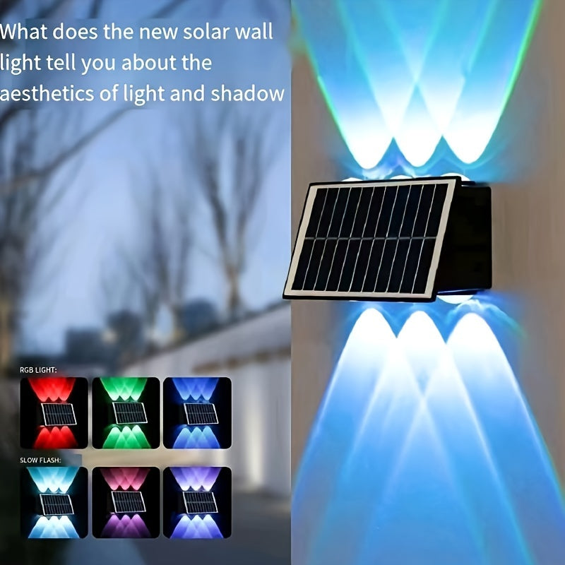 10-Head New Solar Atmosphere Wall Light, Outdoor Decorative Garden Courtyard Wall Light, Waterproof Wall Light, Outdoor Wall Washer Light