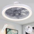 13" Smart Modern Ceiling Fan with Light and Remote, E26/E27 Base Easy Install Socket Fan Light, 3-Speed Adjustable, 3000-6500K Dimmable LED, for Bedroom, Kitchen, Living Room, Storage Room