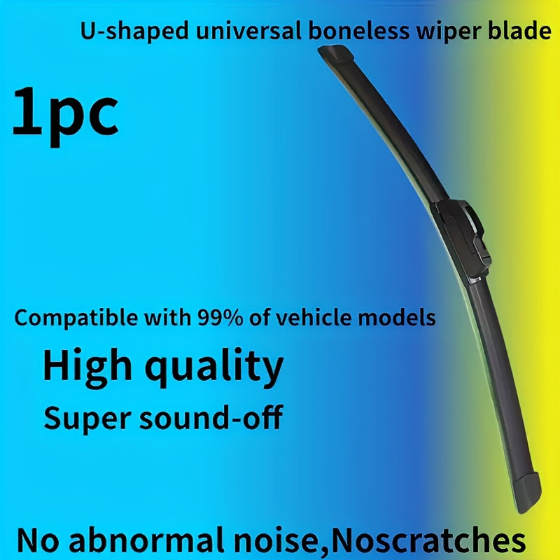 Bracketless Wiper Blade, Fits U/J-Type Hooks, High-Quality Silent & Durable, All Sizes Available. Enhances Rainy Day Visibility