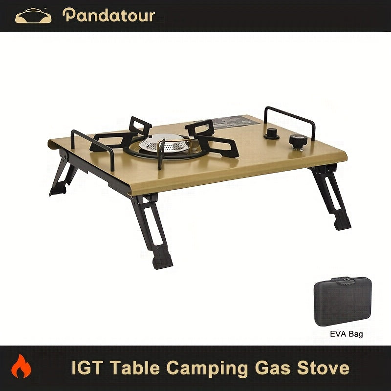 Portable Windproof Stainless Steel Camping Gas Stove, Outdoor Cooker Travel Stove with Foldable Design, IGT Compatible Stove for Tabletop Use, Outdoor Stove, IGT Tabletop Gas Stove