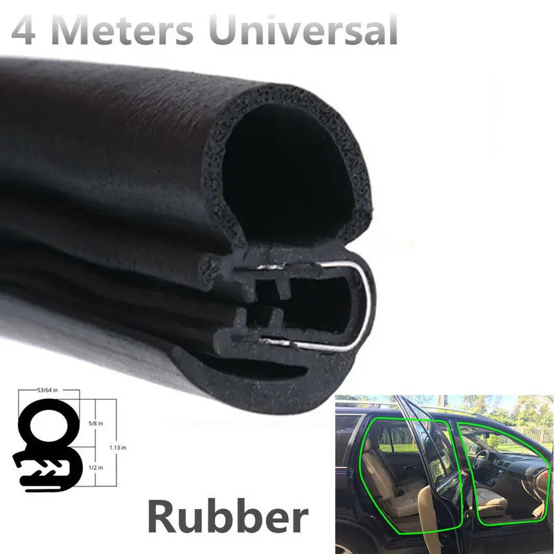157.48 Inch Car Door Rubber Seal Strip with Side Light, Suitable for Car, Truck, RV Sealing Kit