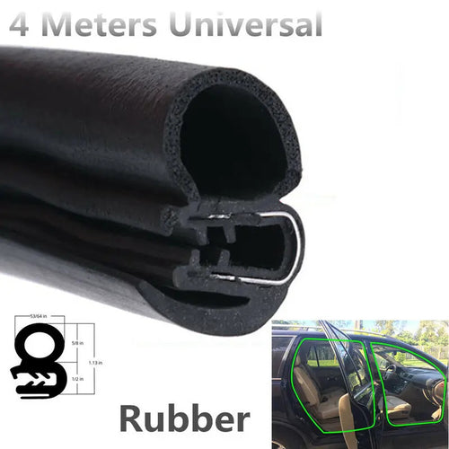 157.48 Inch Car Door Rubber Seal Strip with Side Light, Suitable for Car, Truck, RV Sealing Kit