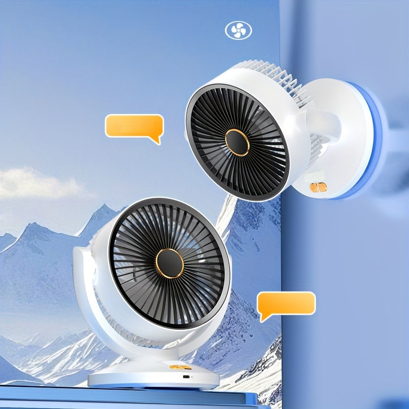 New Rechargeable Desktop Fan, Adjustable Wind Speed and Tilt Angle, Perfect for Bedroom, Living Room and Office, Brings Flexible and Comfortable Cooling