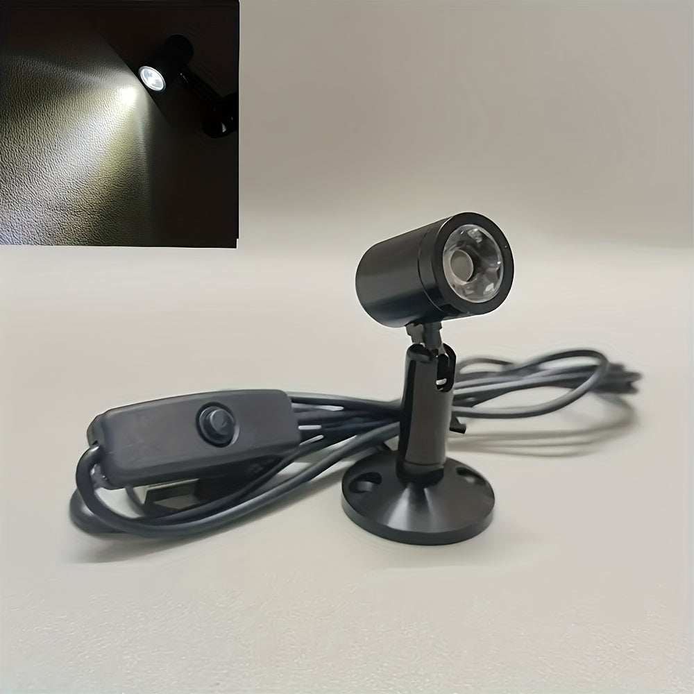 1 pc 5V LED light, USB-powered light, compact LED lighting, mini spotlight, specially designed for displaying jewelry and small figurines, small LED light, suitable for crafting, LED reading spotlight, bedside night light