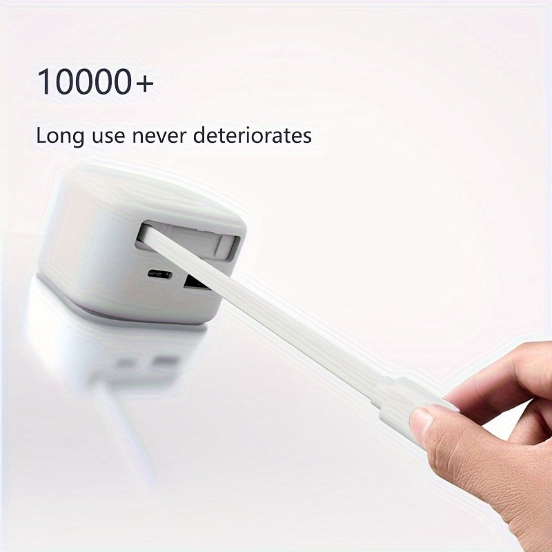 Compact And Extendable Charging Plug, 35W Quick Charger Featuring an 31.5inch Retractable Cable, Compatible with Various Smartphones, Ideal for Travel