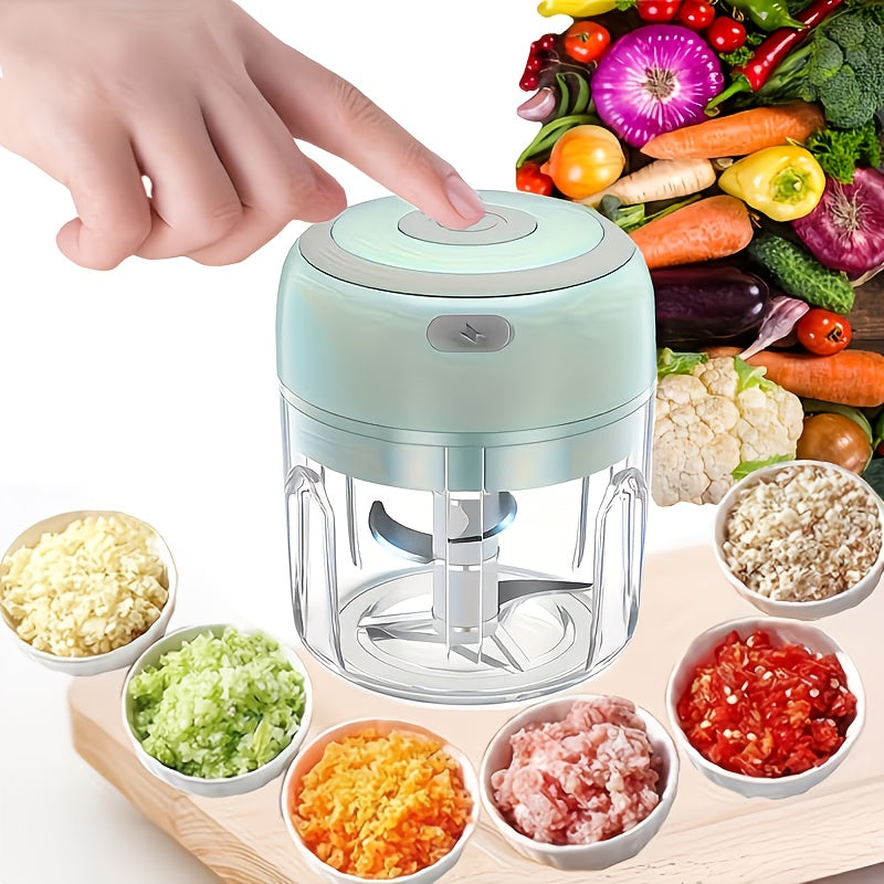 8.45oz Mini Rechargeable Garlic Mincer Meat Grinder, With Fridge Magnet, Durable and Sturdy, Perfect for Mashing Garlic, Chili, Onion, Minced Meat and Nuts
