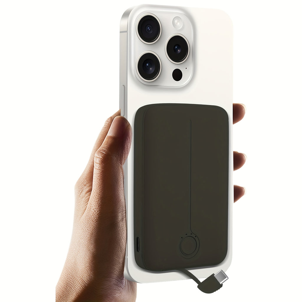 Sleek 5000mAh Magnetic Power Bank with USB-C & Compatibility - 20W Fast Charging, Portable Battery Pack for iPhone 15/15 Plus/15 Pro/15 Pro Max, for iPhone 14/13/12 Series - Durable Polymer Lithium Battery, Fast Charging Support|Compact Charger|Magnetic A