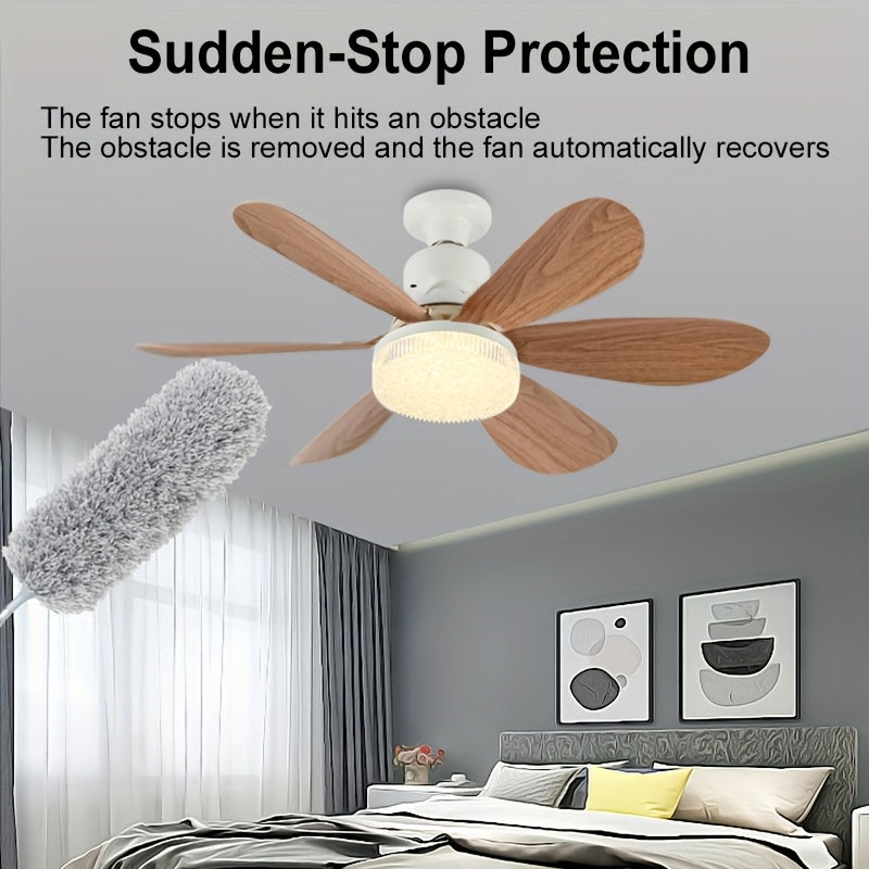 1-Pack Socket Fan Light, Screw Mount Flush Ceiling Fan with Light and Remote, E26/E27 Easy Install Ceiling Fan, Small Base Replacement Fan Bulb, Dimmable Socket Ceiling Fan Light, Fan with Light for Bedroom Kitchen Living Room