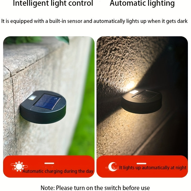 KEWEN New Solar Round Wall Light, Simple and Easy-to-Use Design, Equipped with LED Smart Sensor Light Control Function, Providing You with an Intelligent Lighting Experience.