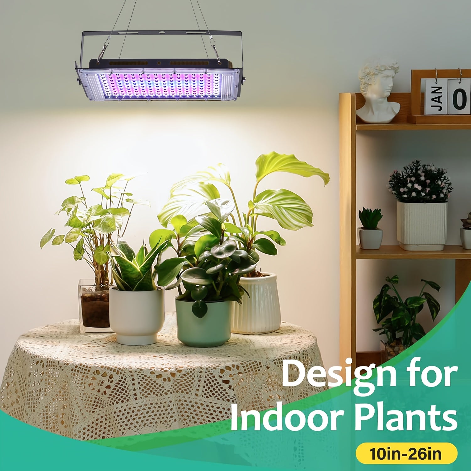 Available in 1/2/3-Pack, Equipped with 144 LED Beads, Full Spectrum Light for Plant Growth, 5V USB Plug, Hanging Grow Light with On/Off Switch, Ideal for Indoor Plants at Growth and Flowering Stages