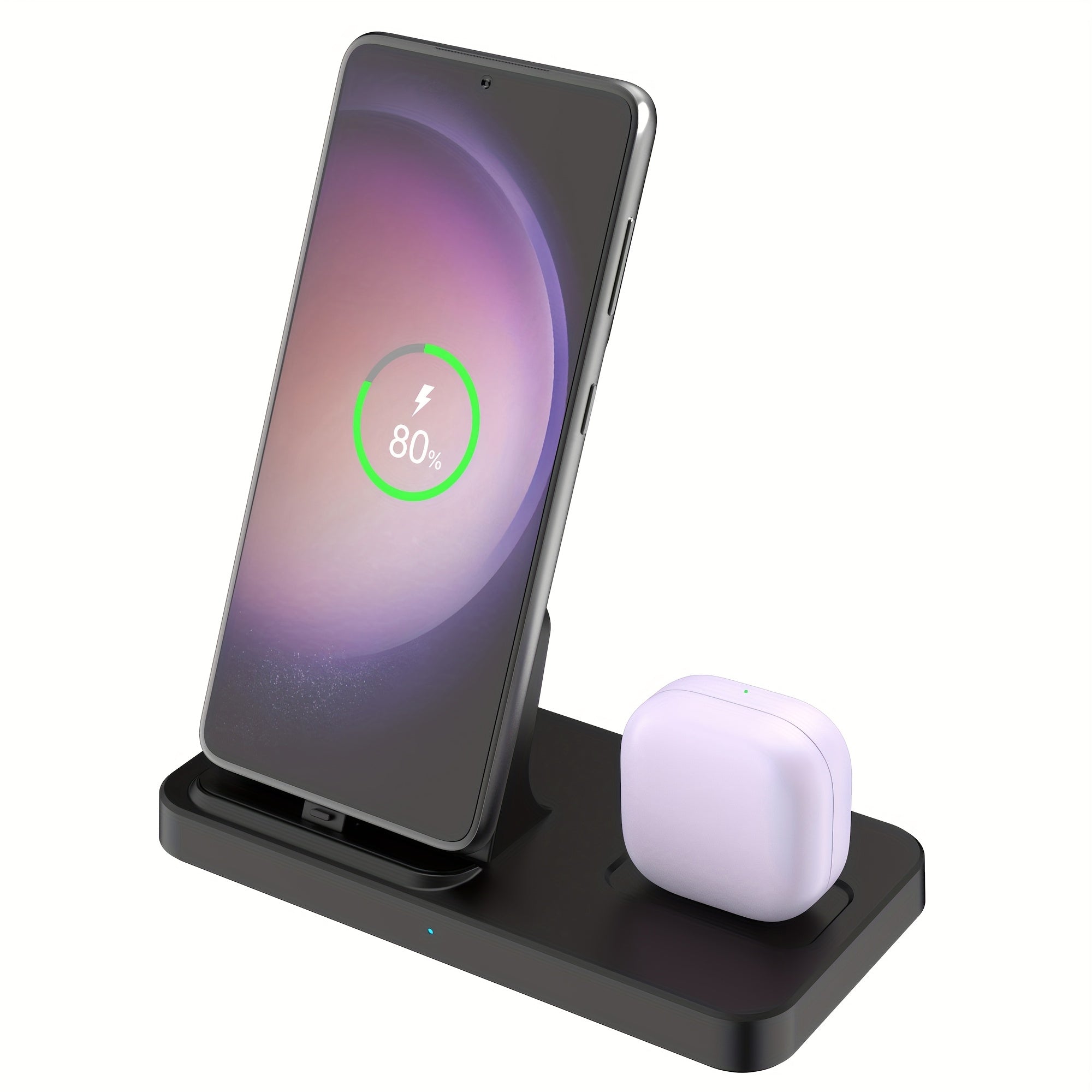 A Dual-Purpose Charging Dock for Smartphones And Earbuds Featuring a Type-C Connection, Designed As a Universal Desk Stand for Various for Samsung for Galaxy Models And Compatible with for Iphone 16/15