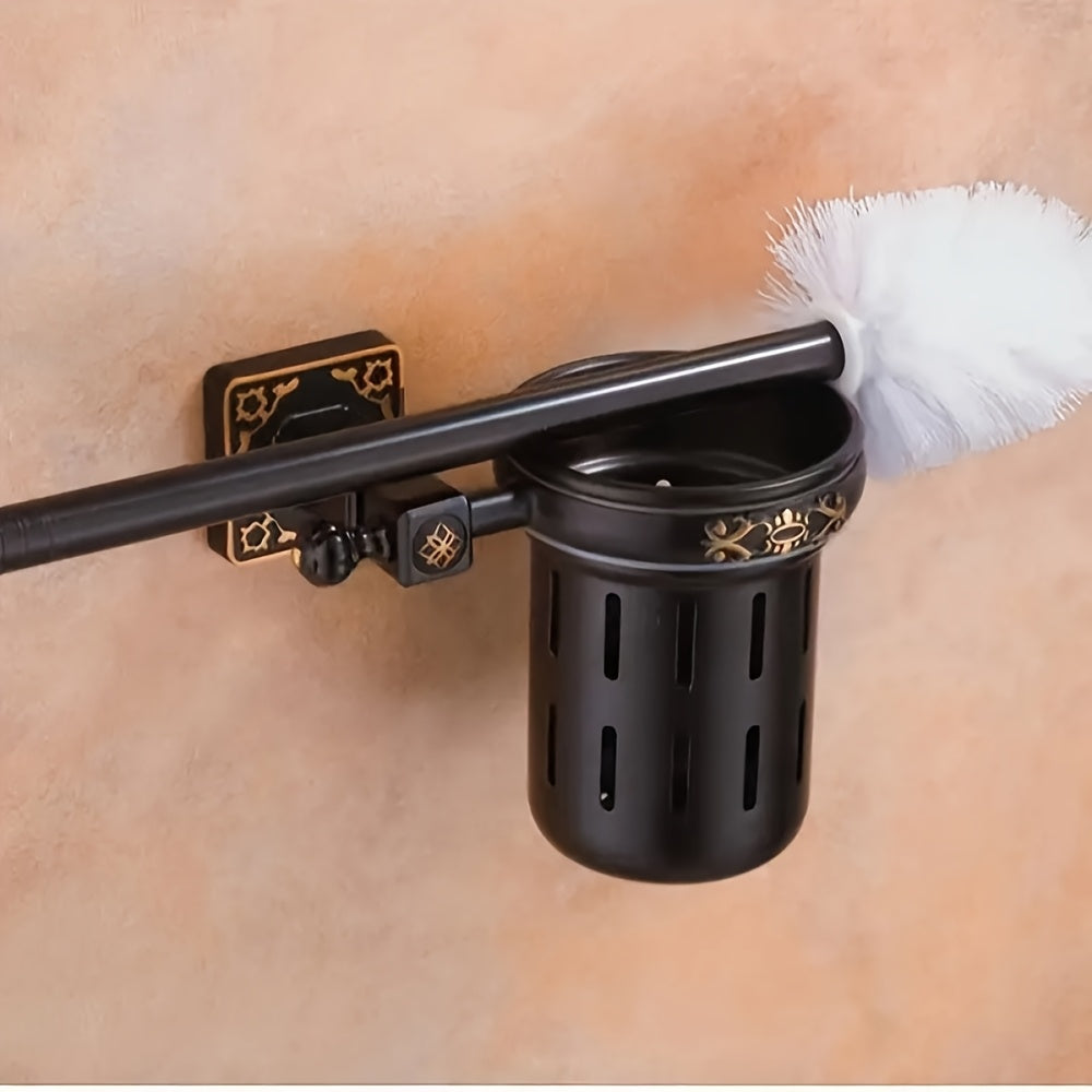 Wall Mount Toilet Brush Set - Home Design Focused on Reaching Hard-to-Reach Areas, Luxury & Flexible Cleaning, No Corner Missed in Bathroom