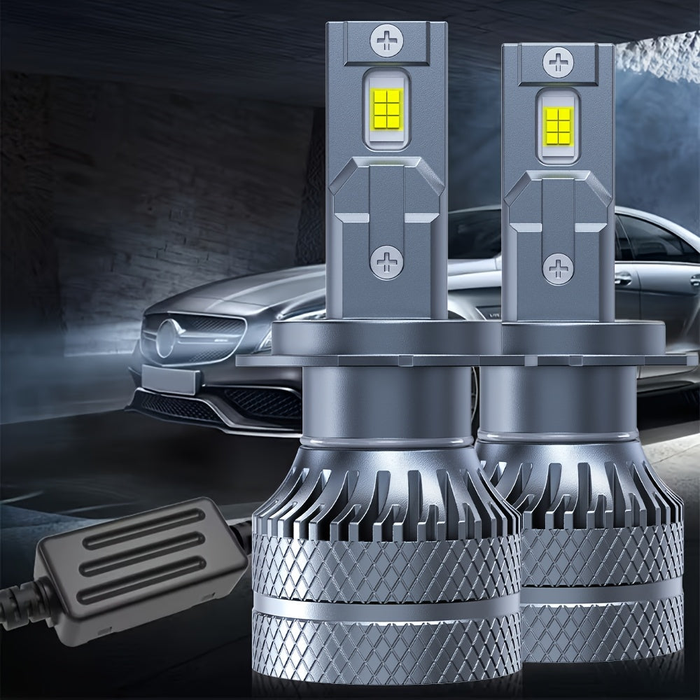 2-Pack O193 H11 LED Headlight Bulbs H11 Super Bright LED Headlights 800W High Power 6500K Color Temperature Compatible with H1, H4, H7 Sockets Improves Night Driving Safety 800% Brightness Increase Fits HB3, 9005, HB4, 9006, HIR2