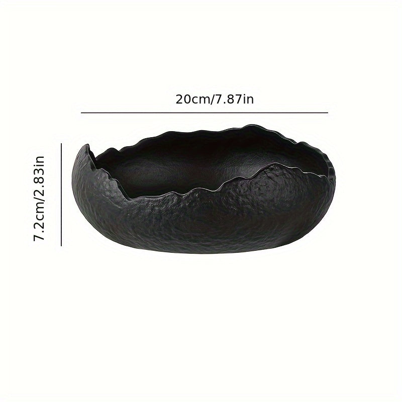 1 Piece Irregular Ceramic Deep Plate, Salad Bowl, Dessert Bowl – Perfect for Hotels, Restaurants & Home Use – Ideal for Salad, Soup, Dinner, Side Dishes, Noodles & Pasta