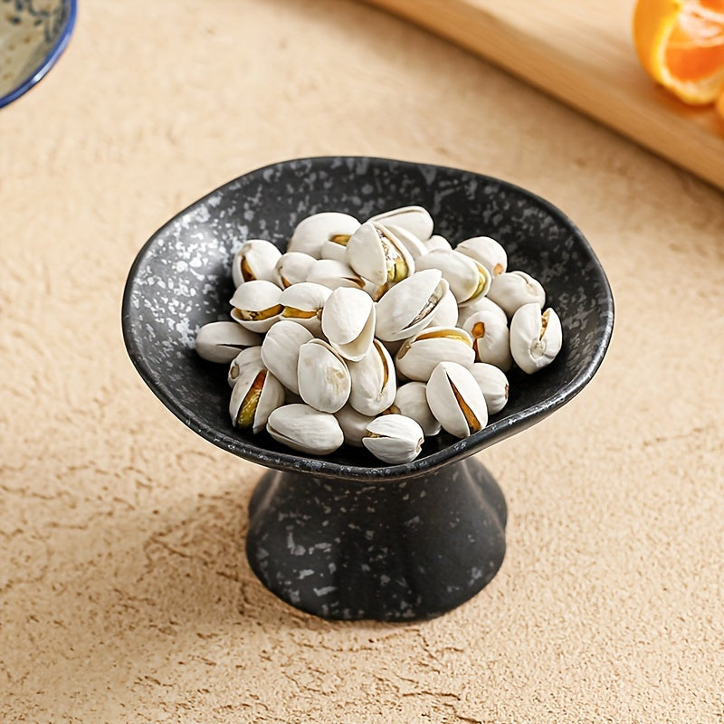 1pc Pedestal Bowl, Tall Fruit Bowl Multi-Purpose, Snack Dish, Appetizer Plate/ Fr: 1pc Bol sur pied, Coupe à fruits sur pied polyvalente, Plat à apéritif, Plat à snacks