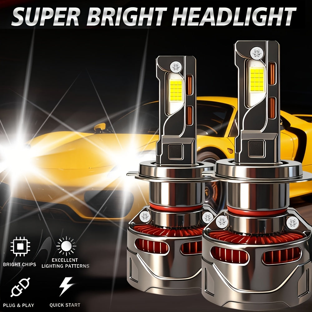 2-Pack H11 LED Headlight Bulbs H11 Super Bright Headlight Bulbs 390W High Power 59500 Lumens 7500K Color Temperature Fits H1, H4, H7, H11 Models Improves Night Driving Safety 900% Brightness Increase HB3, 9005, HB4, 9006, HIR2