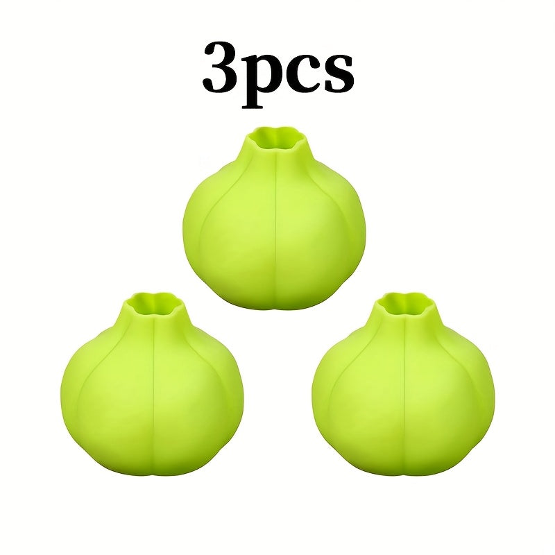 1 or 3 Pack Silicone Garlic Peeler - Kitchen Food Garlic Skin Remover Tool, Convenient, Fast &amp; Easy-to-Clean Kitchen Gadget