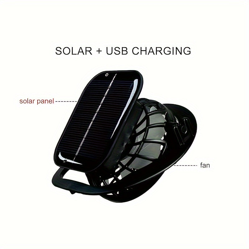 Solar Fan Sun Hat, Rechargeable with Charging Port, Summer Outdoor Wide Brim Bucket Hat, Adjustable Chin Strap, Breathable Mesh, Perfect for Outdoor Sports and Beach Activities