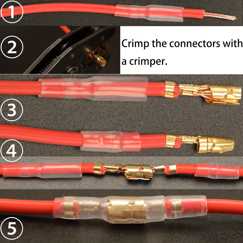 200/400-Piece 4.0mm Bullet Connector Male & Female Set – Brass Bullet Terminal Connectors with Insulating Sleeves, Crimp Terminal Connectors, Automotive Electrical Connectors, Motorcycle Connector Kit