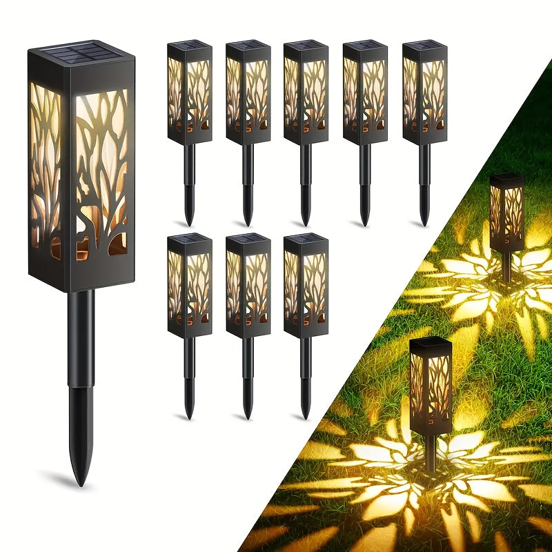 Solar Pathway Light Outdoor Light, 2/8/16-Pack Upgraded Outdoor Solar Light, Suitable for Outdoor Use, IPX5 Waterproof Solar Garden Light, Suitable for Courtyard Path Walkway Decorative Landscape Lighting