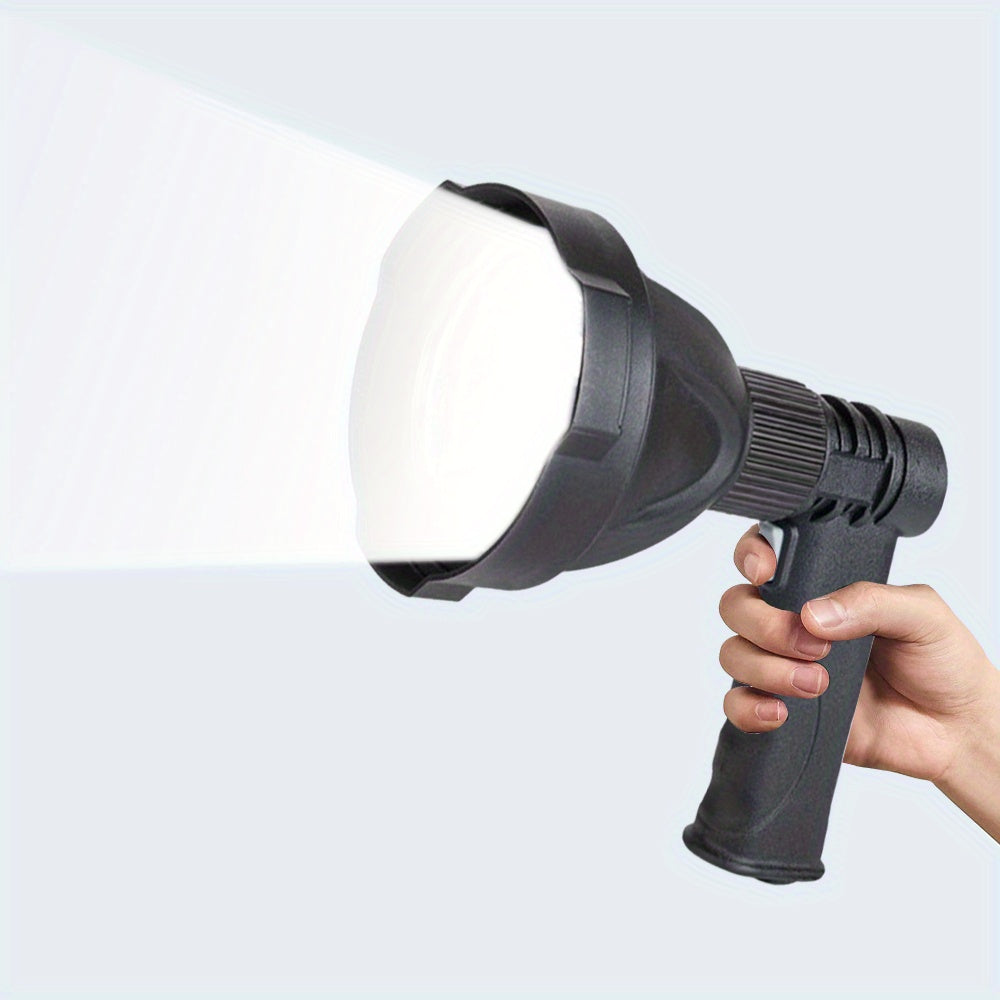 Rechargeable spotlight flashlight outdoor handheld LED flashlight ultra-bright spotlight, with 3 modes, suitable for hunting, camping, boating and hiking