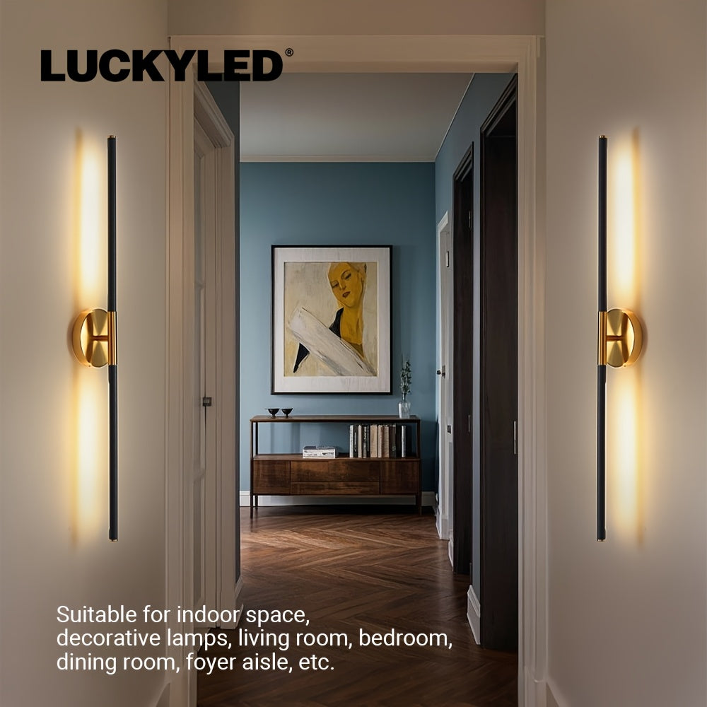 Rechargeable 31.5-Inch Indoor Wall Light, Gold, Adjustable Color Temperature, Home Decoration